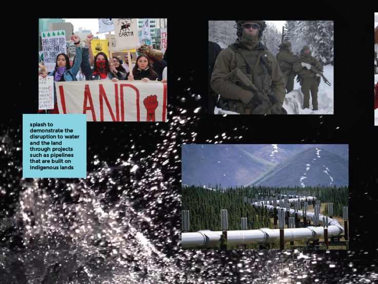 Collage of images from pipeline protests.