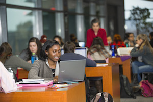 Students working in the computer lab