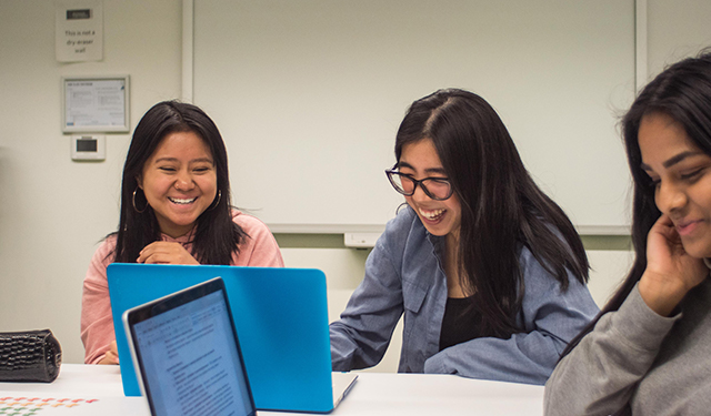 Students studying