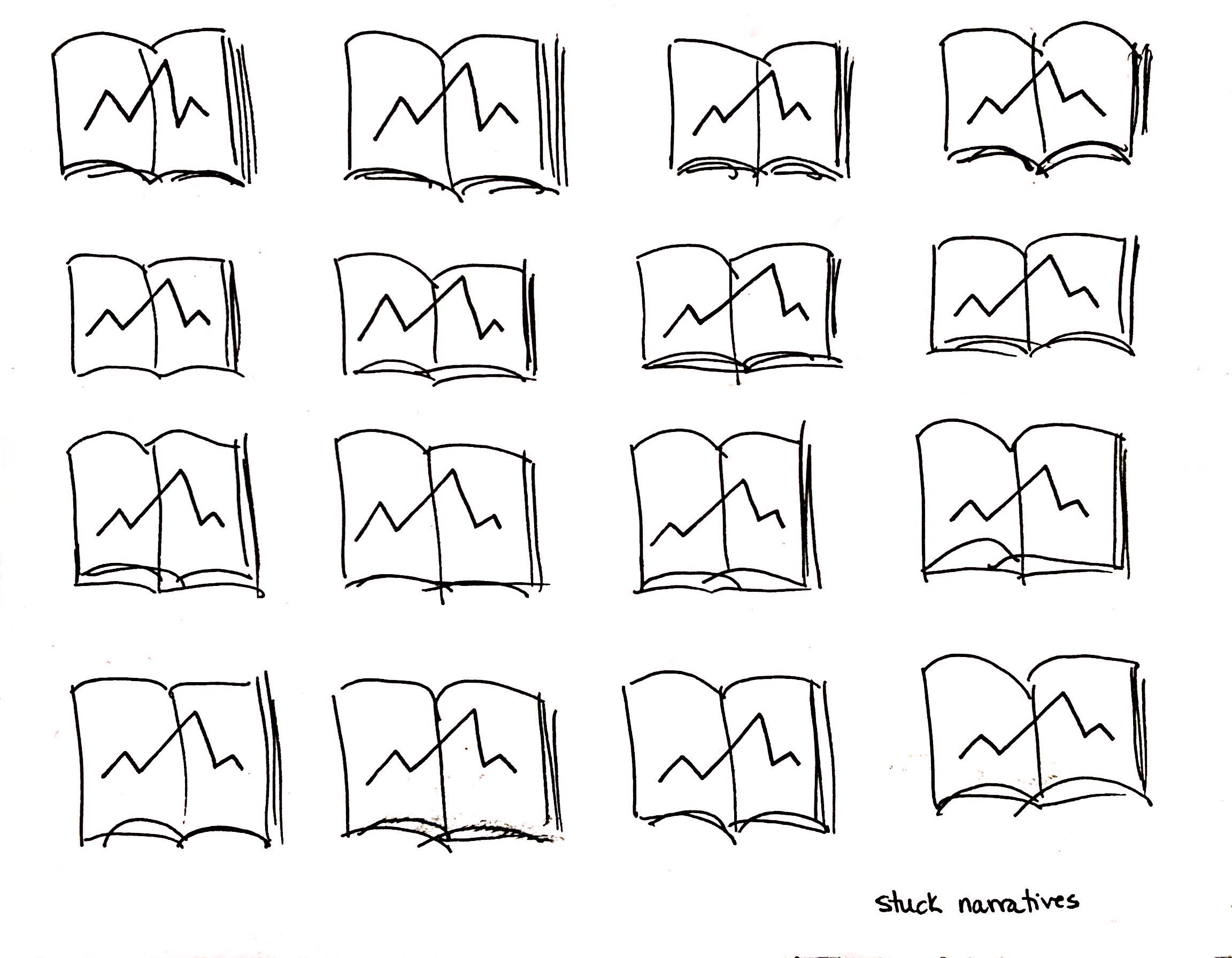 Illustration of books with trends icon