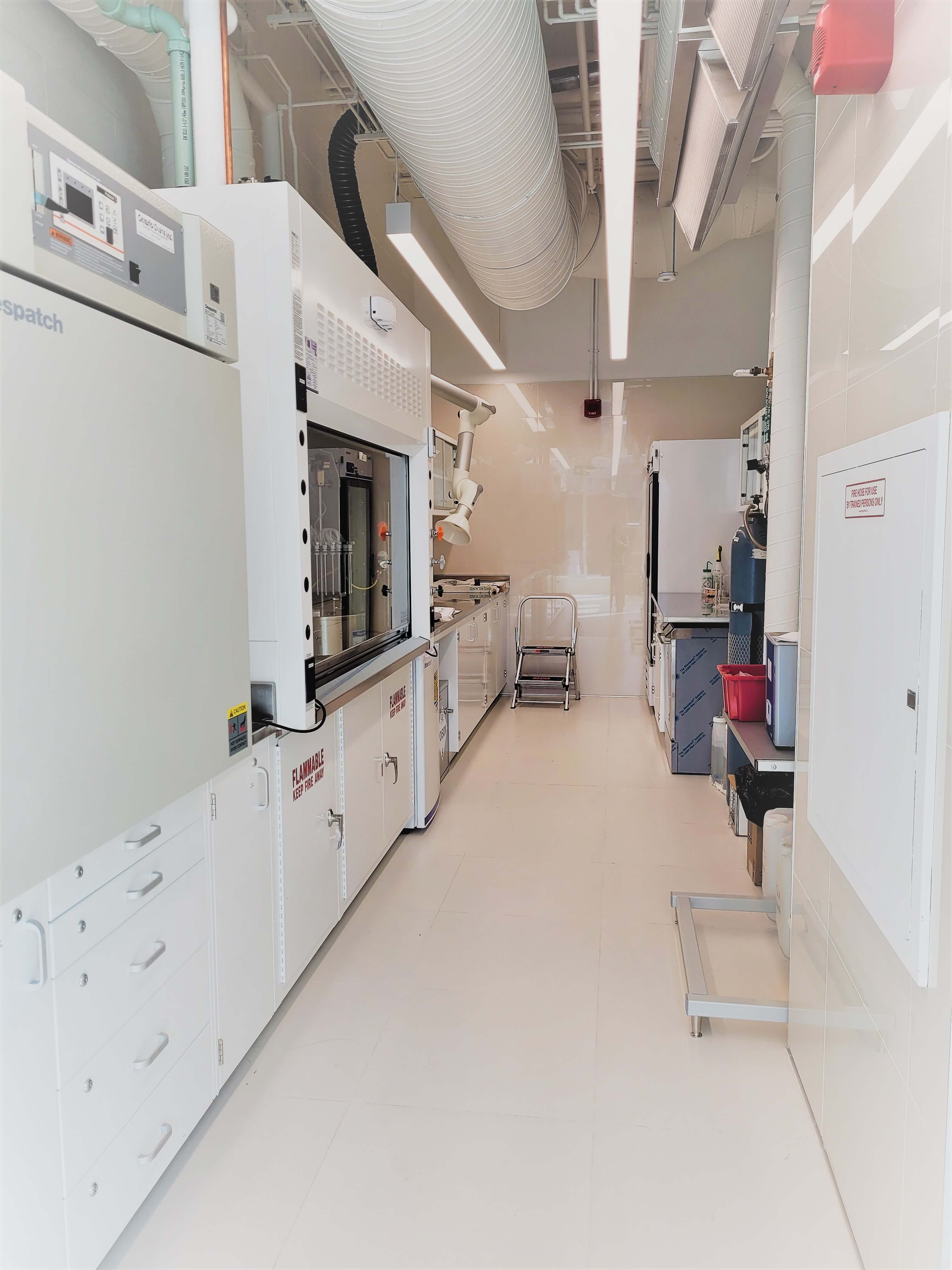 Interior of EC lab with lab equipment