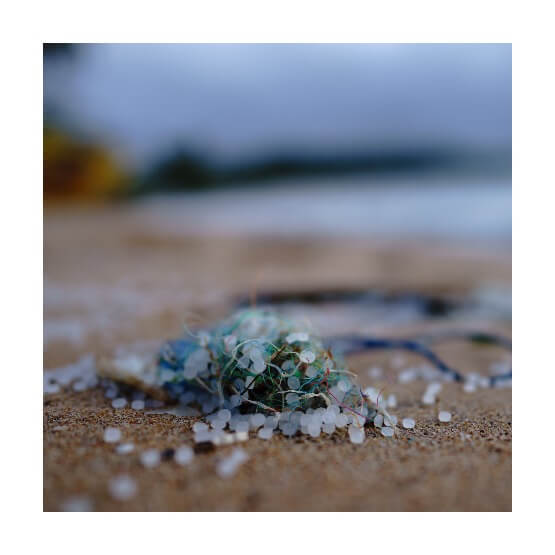 Micro plastics on the beach