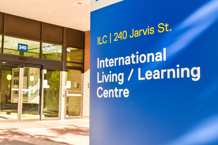 Front entrance of the International Living/Learning Centre (ILC)