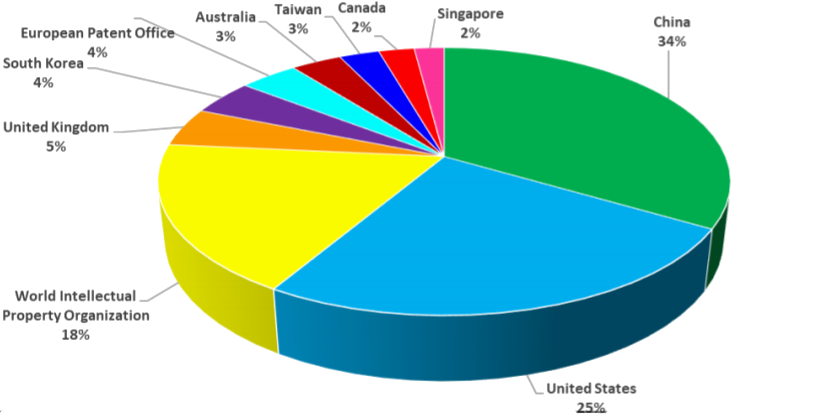 The Geographic Distribution of Patents Registered