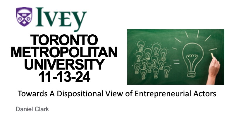 Title of Daniel Clark's presentation.