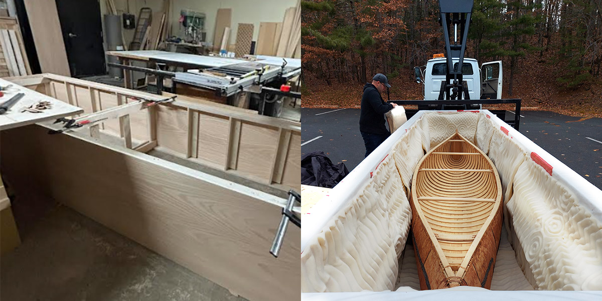 Canoe display and transportation process