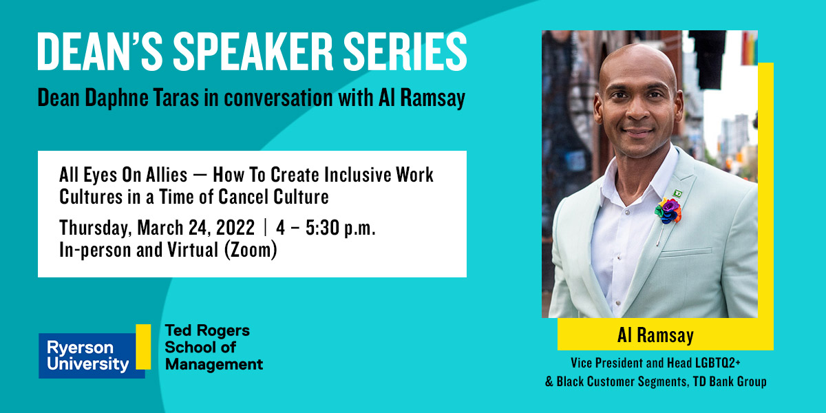 Dean's Speaker Series: All Eyes On Allies — How To Create Inclusive Work Cultures in a Time of Cancel Culture