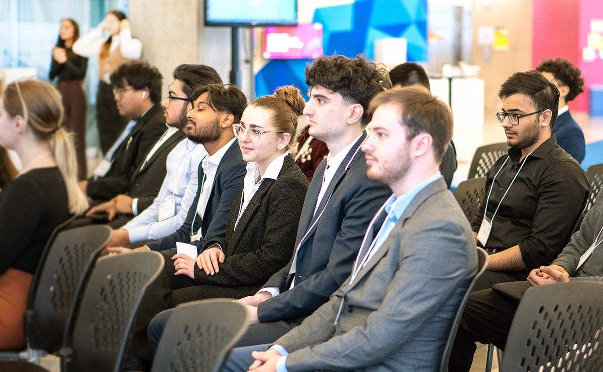 Students as part of a presentation audience