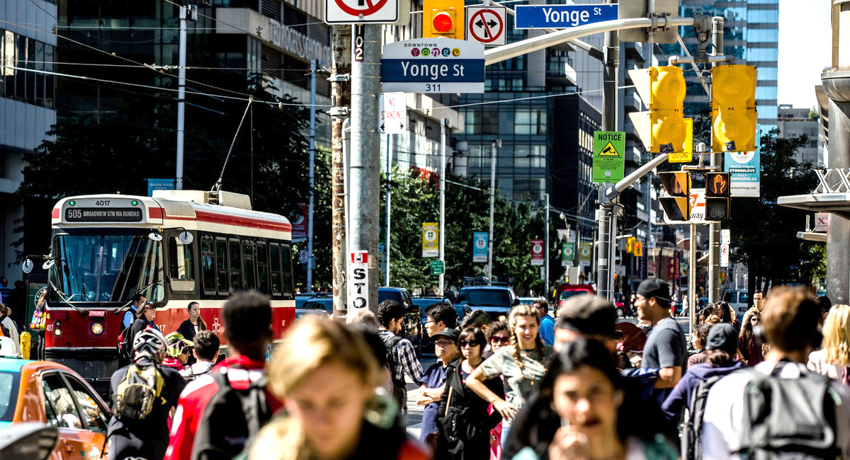 Yonge-Dundas intersection at Toronto downtown