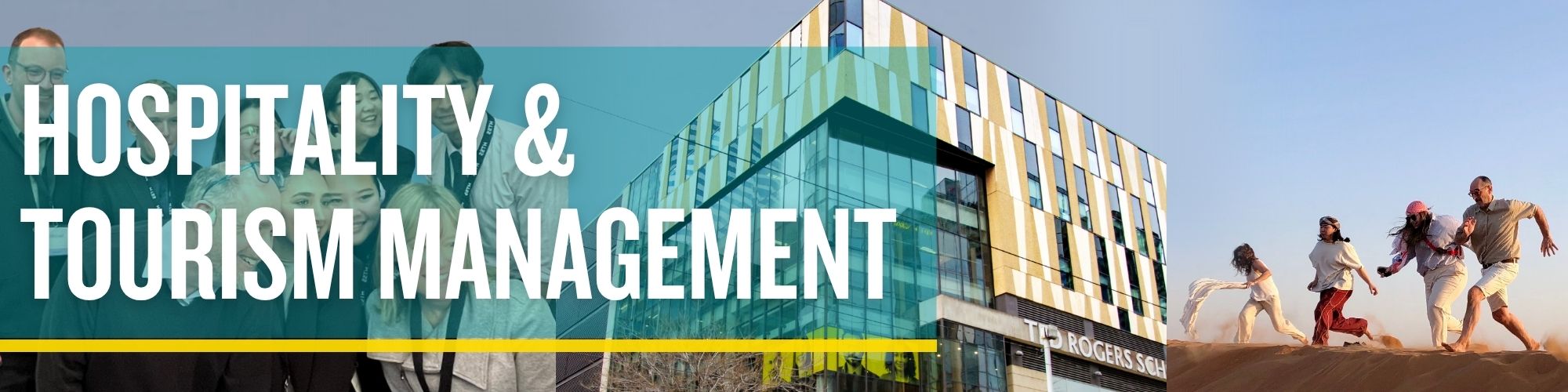 Hospitality & Tourism Management program website banner 
