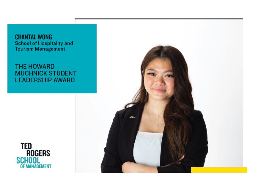 Alexis Bragagnolo receiving the Howard Muchnick Leadership Award