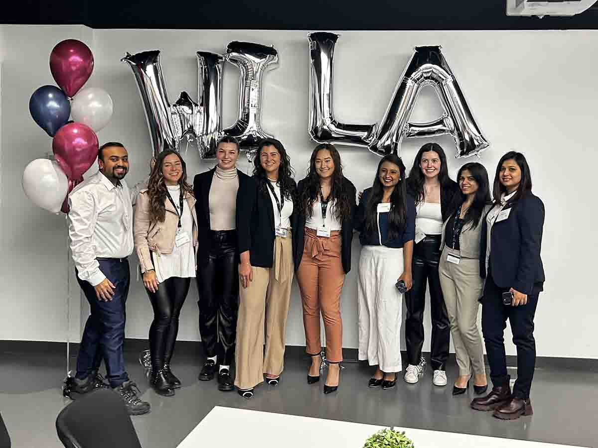 From left, Darshan Bhavsar, Jessica DaSilva, Madison Lalonde, Nicole Dominato, Ashley Patora, Sukriti Dutta, Danielle Fox, Sneha Kaluskar, and Ritika Singh. (Photo credit: Alexis Stackhouse) 