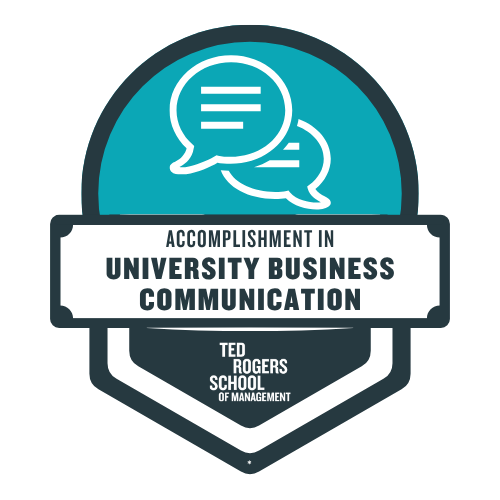 Accomplishment in University Business Communication