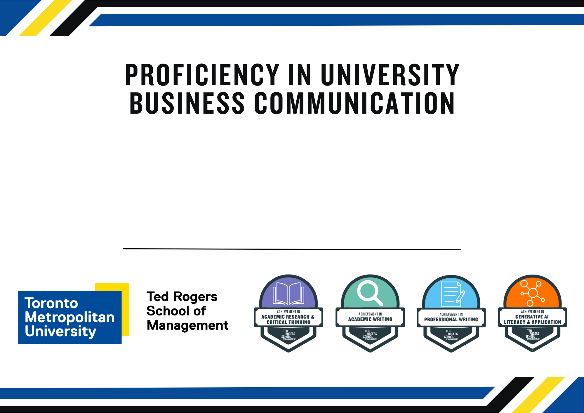 Proficiency in University Business Communication
