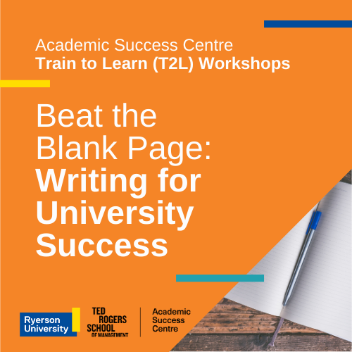 Beat the Blank Page: Writing for university success