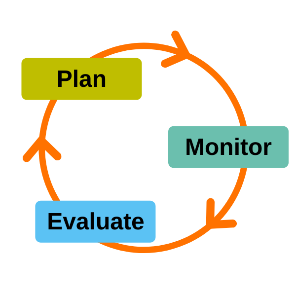 Plan, Monitor and Evaluate - Cycle for Learning