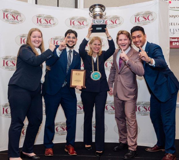 Group photo of the Sales Leadership Program competition team members