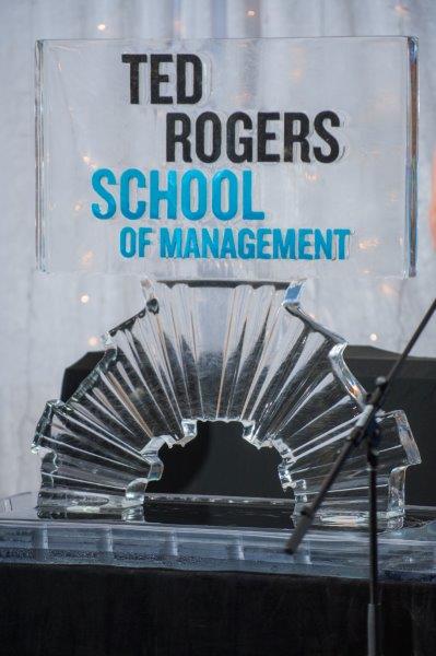 the clear glass TRSM trophy that is going to be handed out to recipients