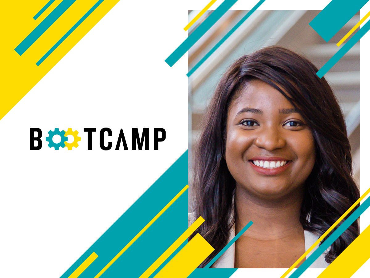 Bootcamp logo and Ibiyemi Balogun