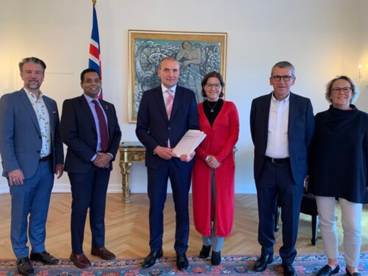 Dr. Samir Sinha with Iceland ministers 