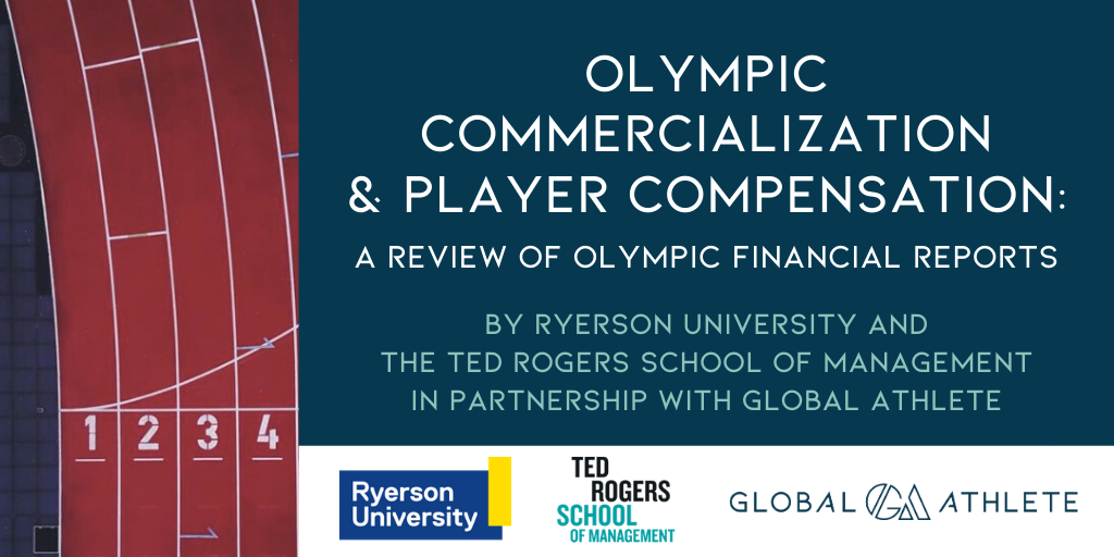 Olympic Commercialization and player compensation: a review of olympic financial reports banner