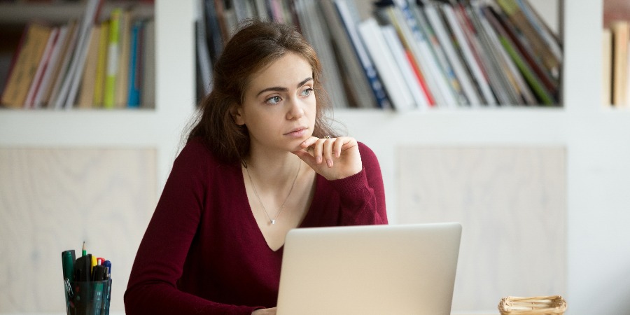 Girl making a decision