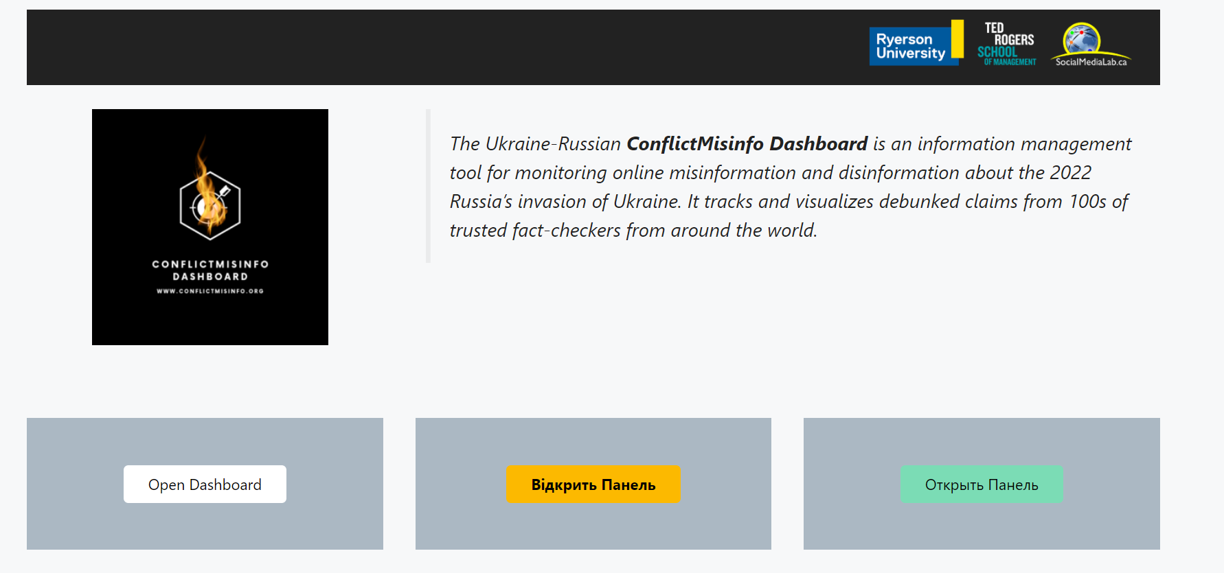 Ukraine-Russia MisInfo Dashboard