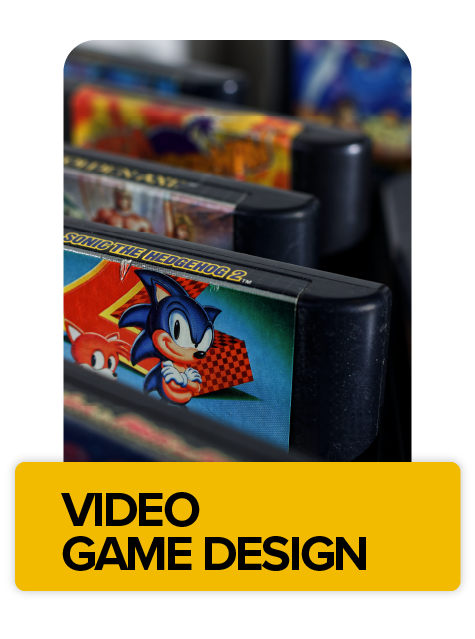 Video Game Design - Sonic the Hedgehog 2 retro game in the background