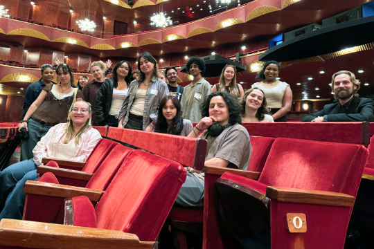 Students in a NYC theatre
