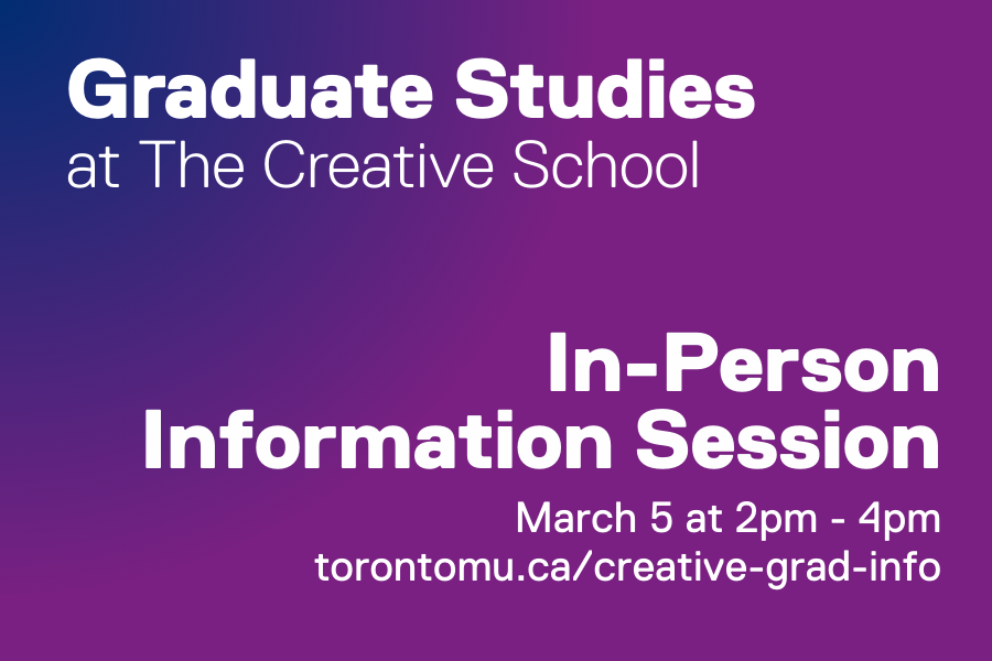 The Creative School In-Person Information Session - March 5 at 2pm