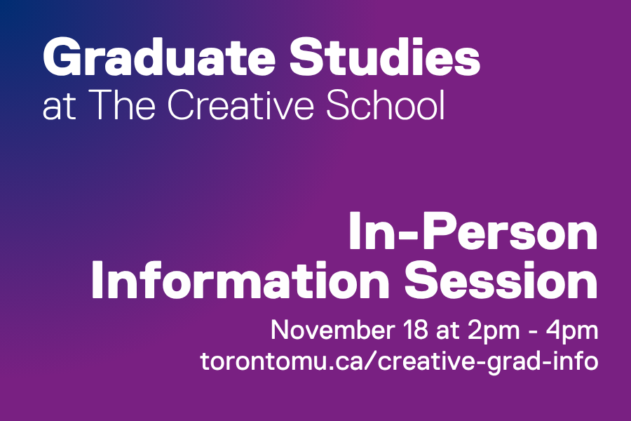 The Creative School In-Person Information Session - November 18 at 2pm