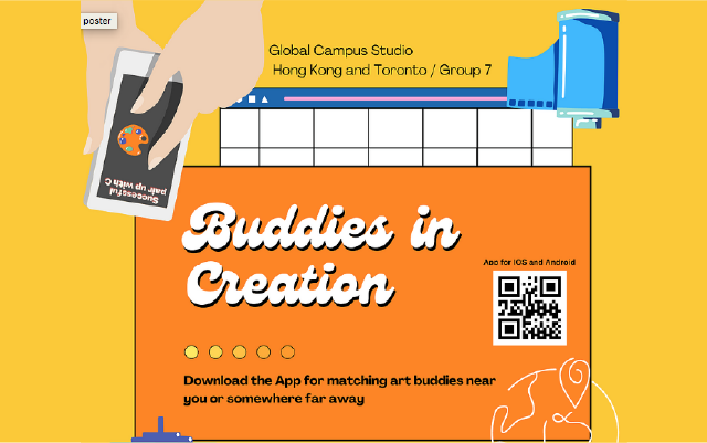 Global Campus Studio Hong Kong and Toronto Group 7 Buddies in Creation download the app for matching art buddies near you or somewhere far away