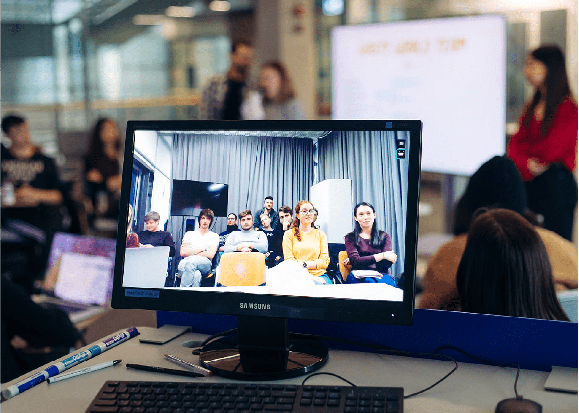 Computer showing virtual classroom