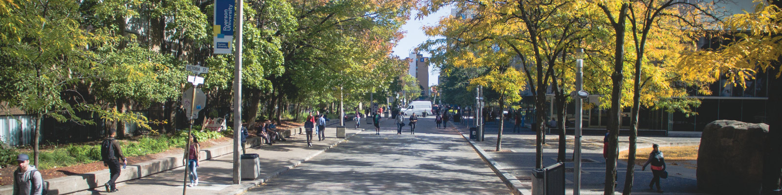 View of main street on Ryerson Campus