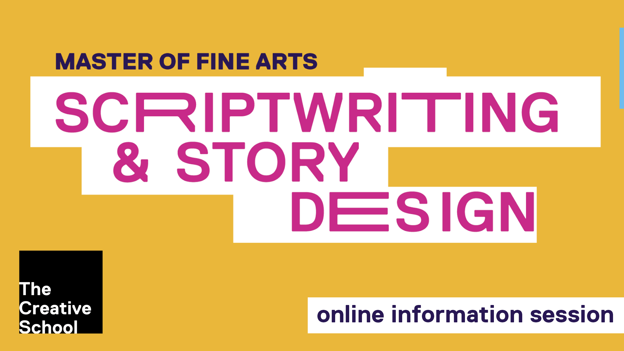 Scriptwritin & Story Design MFA Information session