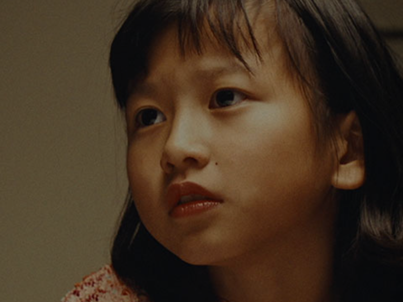 A close up of a young girl 