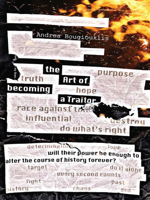 A screenshot of the cover page of Andrea Bougiouklis’ book The Art of Becoming a Traitor