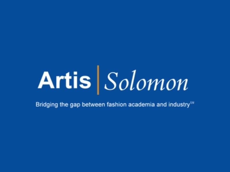 White text on dark blue background with tagline 'Bridging the gap between fashion academia and industry'