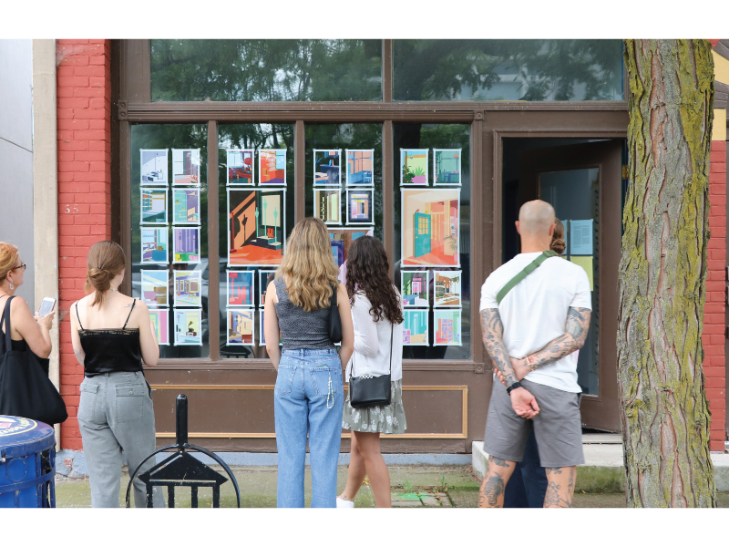 Exhibition reception on Jarvis Street, Fort Erie (2022)
