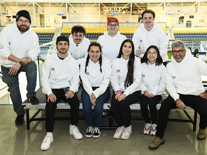 The Hubberd Studios picture, from the top left to right, is Ryan Sykes, Matthew Davison, Dani Brewer and Spencer Packalen. From the left to right sitting down, Ben Chandler, Catherine Hong, Isabelle Rossi, Jasmine Yen and Jeffrey Mather