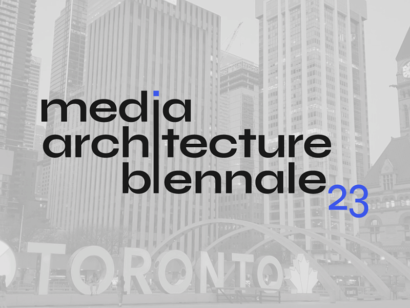 View of the Toronto Sign at Nathan Phillips Square.
