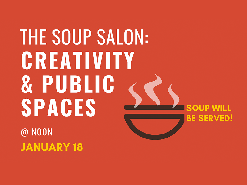 A vibrant digital poster advertising an in-person event