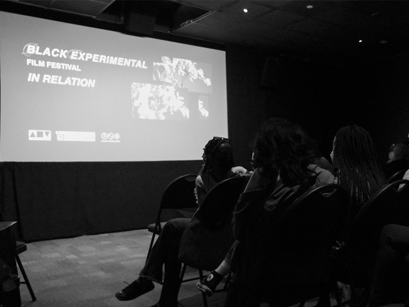 Audience watches film at the first ever Black Film Festival