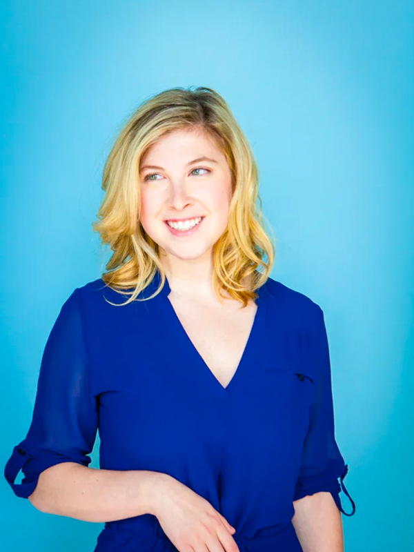 portrait of molly reisman in a blue shirt