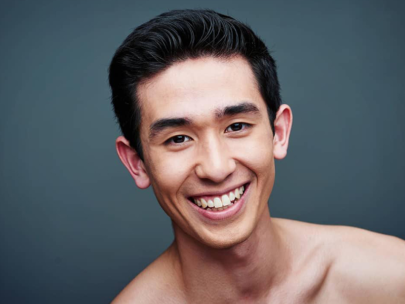 Jesse Obremski is pictured smiling