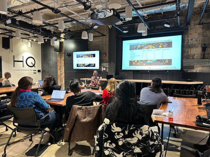 People participating in a workshop