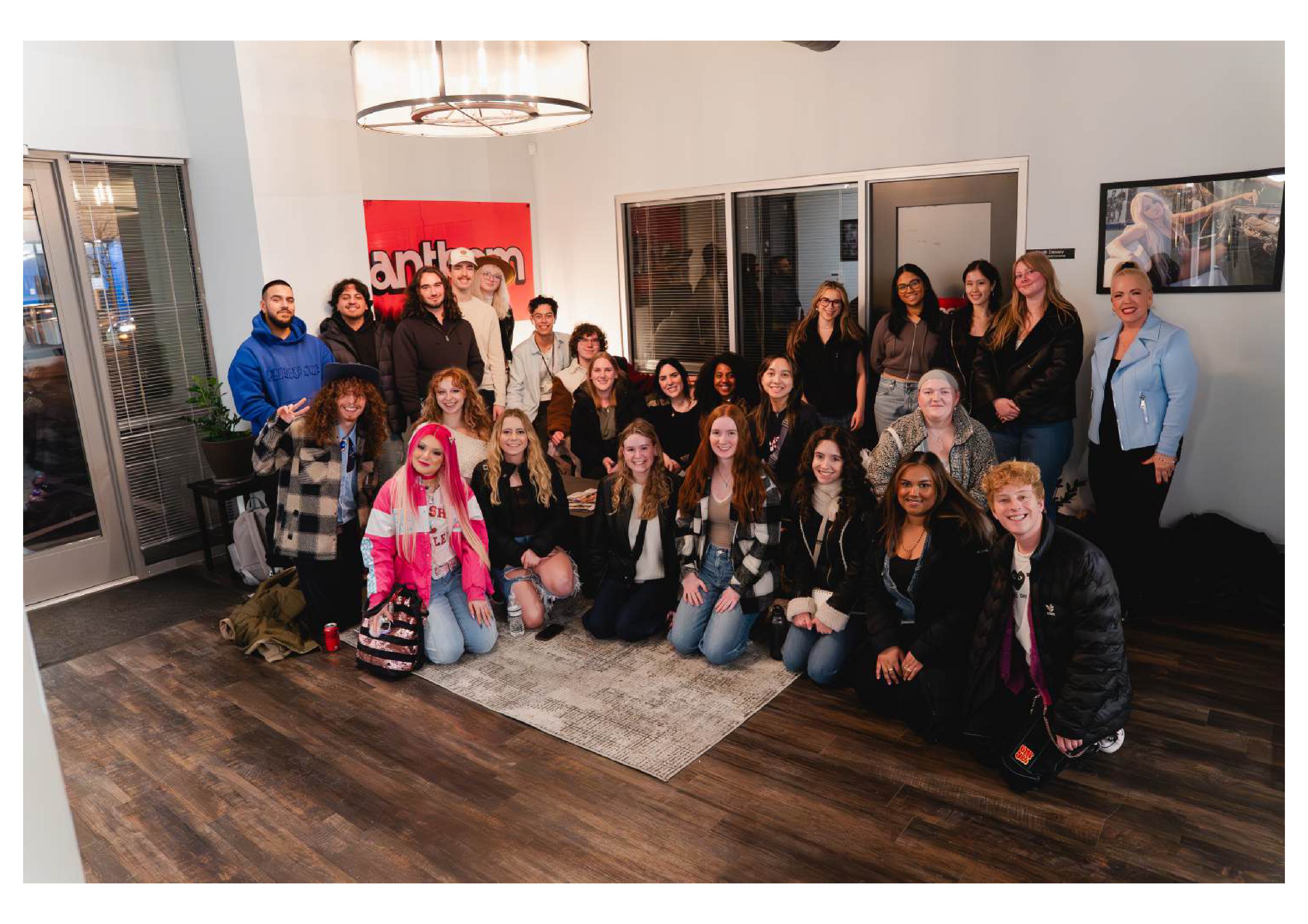 Group of students smiling.