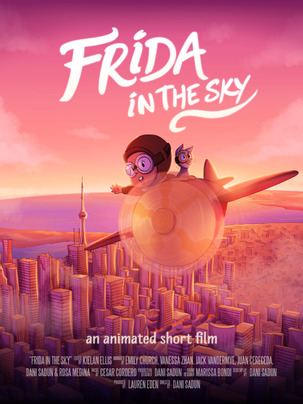 Frida in the Sky Poster