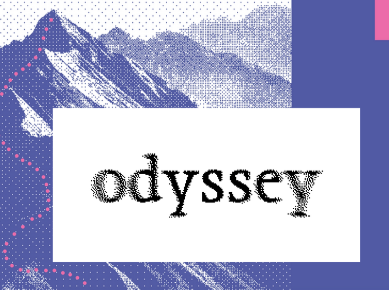 A poster displaying the word 'Odyssey'