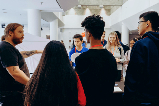 Students talking